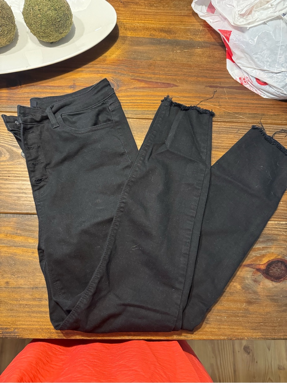 Cello Black Raw Hem Skinny Jeans